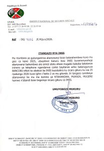 ITANGAZO RYA INSS